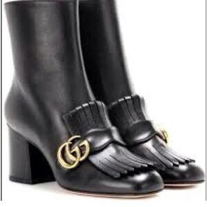 Gucci Marmont Boot Fringe Kilty Bootie